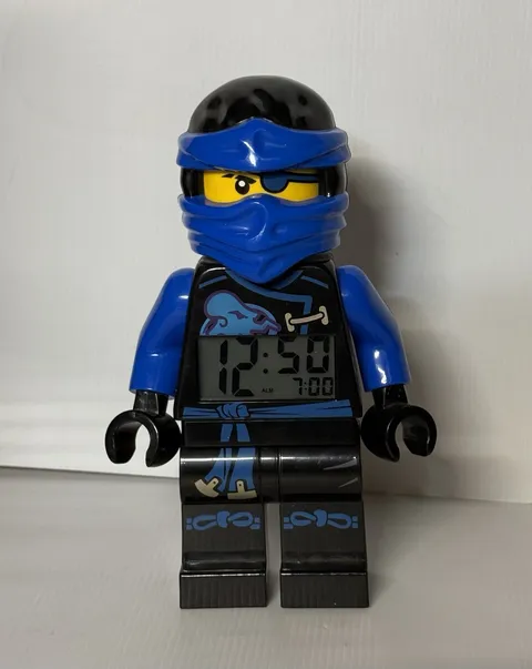 Lego Ninjago Sky Pirates Jay Minifigure Alarm Clock Tested & Working Very Good!!