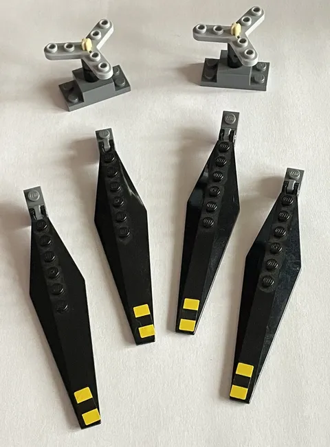 Lego Replacement Parts for 60173 Propeller x 4 w/Rotating Turning Mounts OEM
