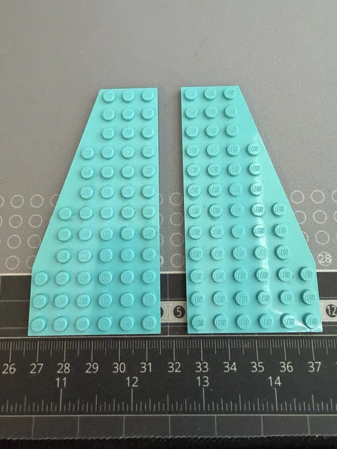 LEGO 30355 30356 Medium Azure Wedge Plate 12x6 Left Right Matching Pair