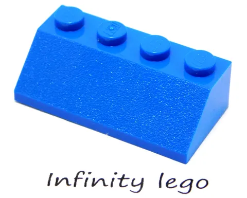8 LEGO Blue Slope 45°  2 x 4 (3037) - 8 Pieces