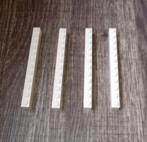 4 pieces White Genuine Lego 1 x 12 Bricks part 6112 WYSIWYG IRL u get 4 pieces
