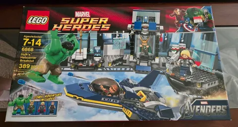 NEW/Sealed. - LEGO 6868 Avengers Hulk's Helicarrier Breakout