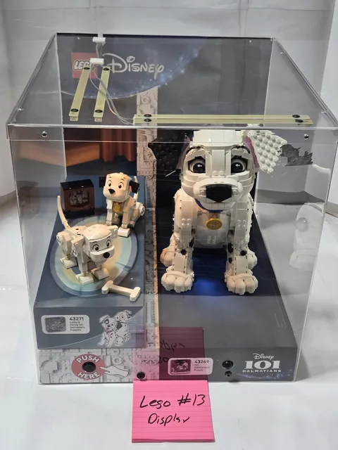 LEGO Disney 101 Dalmatians 43271 43269 Lighted Store Display Case Clear Acrylic