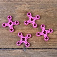 LEGO Dark Pink Technic Gear 32072 49135 Knob Cog Wheel with Axle Hole Qty 4