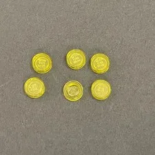Lego 98138 Transparent Yellow Replacement Parts Pieces Lot of 6