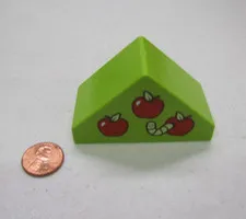 Lego Duplo Red Apples w/ Worm Printed Block Specialty Farm House Replacement
