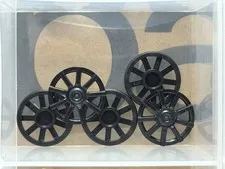 LEGO Parts - Black Wheel Cover 9 Spoke - for Wheel 72206pb01 - No 72210b - QTY 5