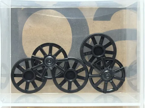 LEGO Parts - Black Wheel Cover 9 Spoke - for Wheel 72206pb01 - No 72210b - QTY 5