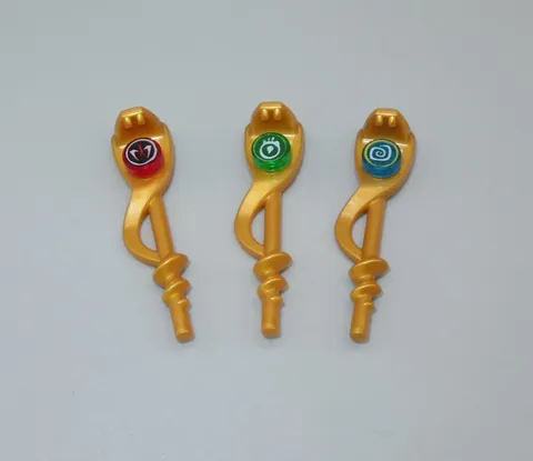 LEGO 3 Golden snake staff weapons Serpentine for Ninjago minifigure