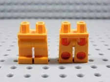 LEGO Lot of 2 Orange Plain Blank Legs Pants Minifig BU