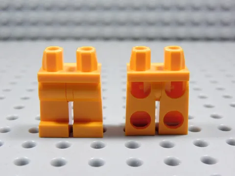 LEGO Lot of 2 Orange Plain Blank Legs Pants Minifig BU