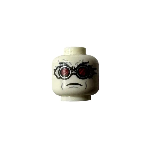 Mr Freeze Head Goggles Black with Red Lenses Medium Azure Wrinkles Pattern Used