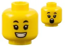 Lego 80111 New CHILD Minifigure Yellow HEAD Open Smile Teeth/Open Surprised D159