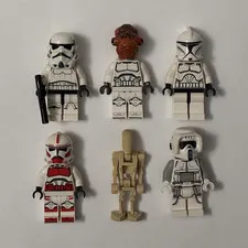 LEGO Star Wars Minifigure Lot of 6 Stormtrooper Clone Trooper Battle Droid
