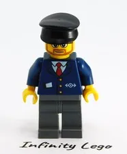 LEGO 2013 Train Conductor Minifigure City Town Square (60026)