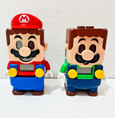 Lego Super Mario Adventures Interactive Mario & Luigi Minifigures WORKS  
