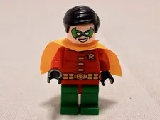 LEGO SH0112 Robin Very Short Cape DC Super Heroes Minifigure Fast Shipping
