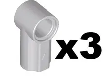 Lego Light Gray TECHNIC Axle Pin Connector Angled #1 Qty 3 Part 32013 T1