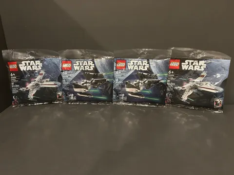 NEW Lot of 4 LEGO polybag sets 30685 TIE-INTERCEPTOR and 30654 REBEL X-WING!