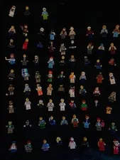 LOT of 74 assorted LEGO minifigures with random accessories