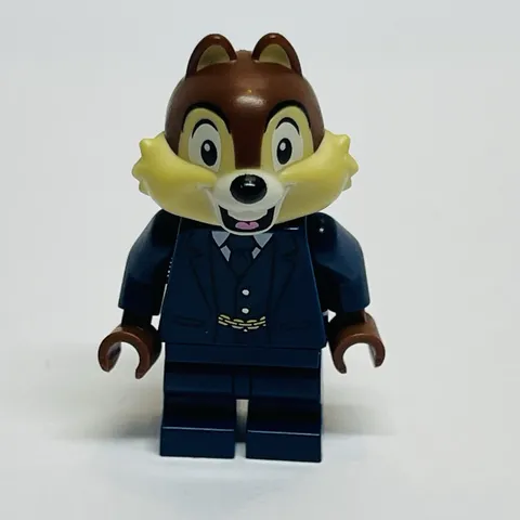 Disney LEGO Minifigure Figure CHIP Conductor Dark Blue 71044 Suit
