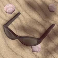 Barbie Doll BLACK GREY Small Glasses Sunglasses Shades Ken Clone Bratz