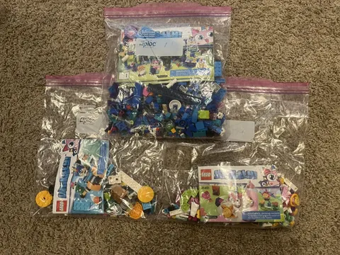 Lego Unikitty Lot: DR. Fox Lab, Cloud Car, Puppy Corn Bike (41454, 41452, 41451)