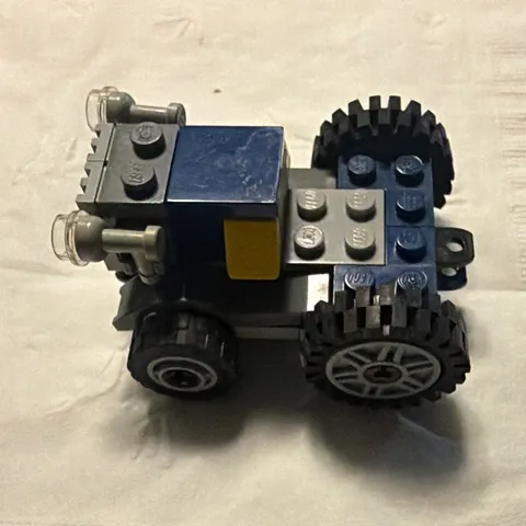 LEGO Buggy Vehicle Build w/ 4 Wheels, Blue Gray Black Yellow Plastic