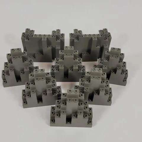 Vtg 90s LEGO Castle DARK GREY Rock Wall BURP LURP Panel 6082 6083 Part Lot
