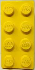 LEGO Storage Brick Case 8 Stud Yellow Container Plastic Box 14x7×6.5 EMPTY