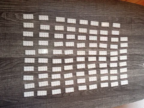 88 pieces White Genuine Lego 2 x 4 Plates Part 3020 WYSIWYG IRL u get 88 plates