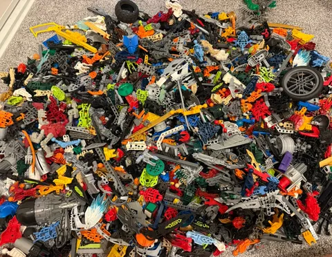 Huge LEGO Bionicle Hero Factory Bulk Lot 15LBS+ Masks Parts Weapons + More BOX E