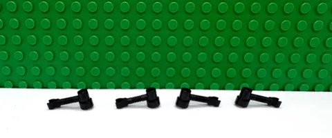 Lego mini figure 4 Black 1x3 Arm with Clip Mechanical Robot NEW