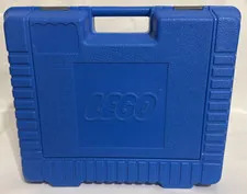 Vintage 1985 LEGO Blue Plastic Storage Carrying Case Briefcase Snap Lid 13x10"