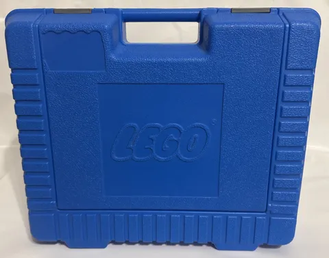 Vintage 1985 LEGO Blue Plastic Storage Carrying Case Briefcase Snap Lid 13x10"