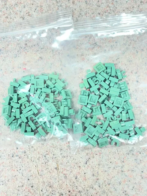Lot Of 100 NEW Lego 15712 1x1 Modified Tile Clip Sand Green Plates Harry Potter