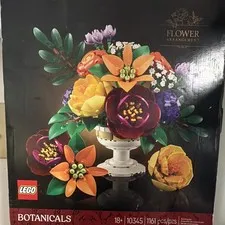 LEGO Botanicals Flower Arrangement 10345 Set 1161 pcs 18+ Display Stand