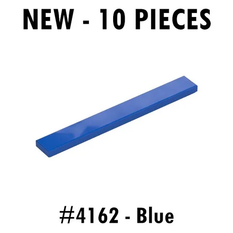 Lego Tile 1x8 (4162/40929) Blue - New - 10 pieces
