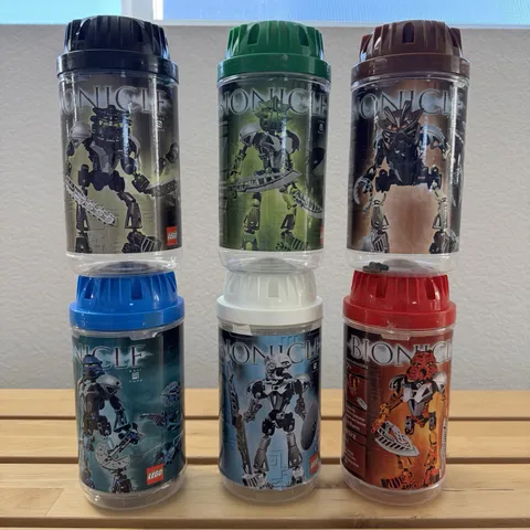 Lego Bionicle Toa Nuva Set of 6: 8566- 8572 w/ Original Canisters , Complete