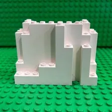 LEGO Rock Panel 4 x 10 x 6 Rectangular (BURP) : White : 6082