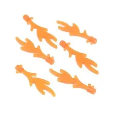 LEGO 6x Flame 4x1 Transparent Neon Orange Pins Dragon Tongue Sea Grass 6126
