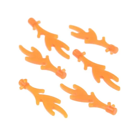 LEGO 6x Flame 4x1 Transparent Neon Orange Pins Dragon Tongue Sea Grass 6126