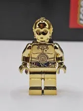 NEW Star Wars Chrome Gold C-3PO Custom Lego Minifigure Protocol Droid
