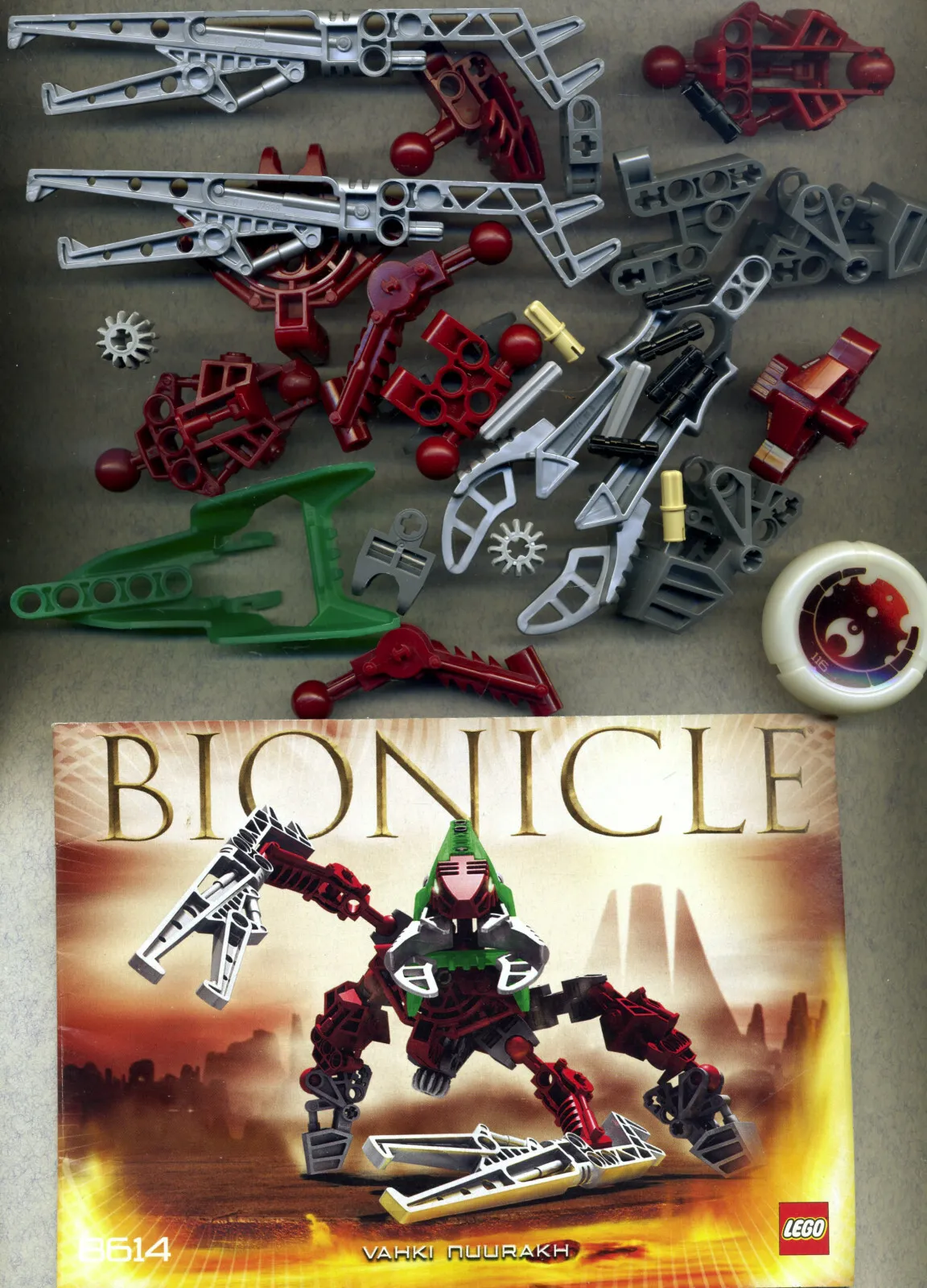 LEGO -- 8614 - Bionicle -- VAHKI NUURAKH - With Instructions - Spare Parts --