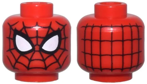LEGO® Part 3626pb2754 - Minifigure, Head Alien with Spider-Man Black Webbing