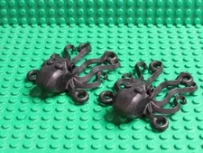 Lot 2 Lego Black Octopus Minifigures Water Animal 6086 Deep Sea Creature BT34