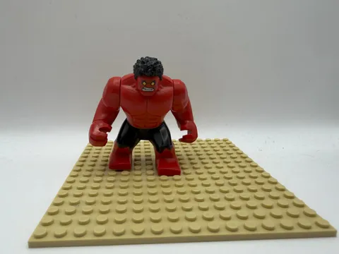 Lego Red Hulk SH0370 Big Fig Yellow Eyes 76078 Hulk Vs. Red Hulk Marvel Avengers