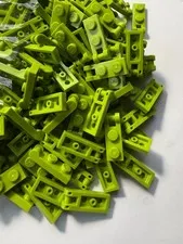 LEGO-NEW-#60478-LIME-1 X 2 PLATE MODIFIED W/ BAR HANDLE ON END-25 PIECES
