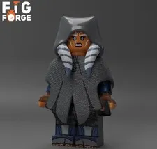 Custom Lego Star Wars ashaoka mini figure. Fig forge. New!!