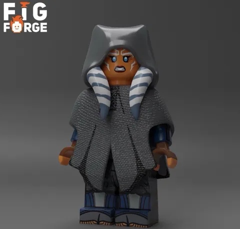 Custom Lego Star Wars ashaoka mini figure. Fig forge. New!!